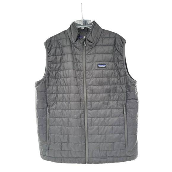 Patagonia Nano Puff Gray Quilted Mens Vest XL Insulated Outerwear 84242 - Picture 1 of 11